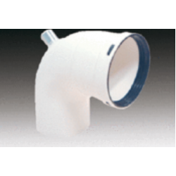 90° kulmakulma palamisanalyysireiällä, Ø 80 mm 90° kulmakulma palamisanalyysireiällä, Ø 80 mm