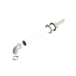 Turbo savupiippu 60Al/100PVC, jossa on kärki Turbo savupiippu 60Al/100PVC, jossa on kärki