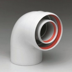 Koaksiaalikulma  90°, Ø 80/125 mm Koaksiaalikulma  90°, Ø 80/125 mm